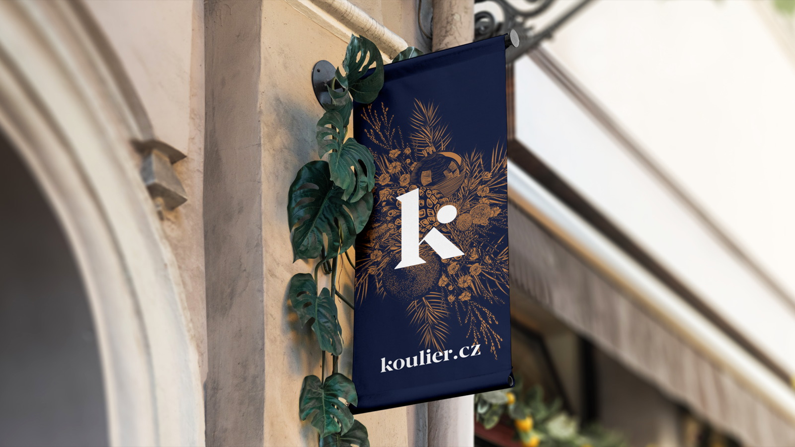 Tvorba vizuální identity Koulier - venkovní reklama. Grafické Studio Ler.